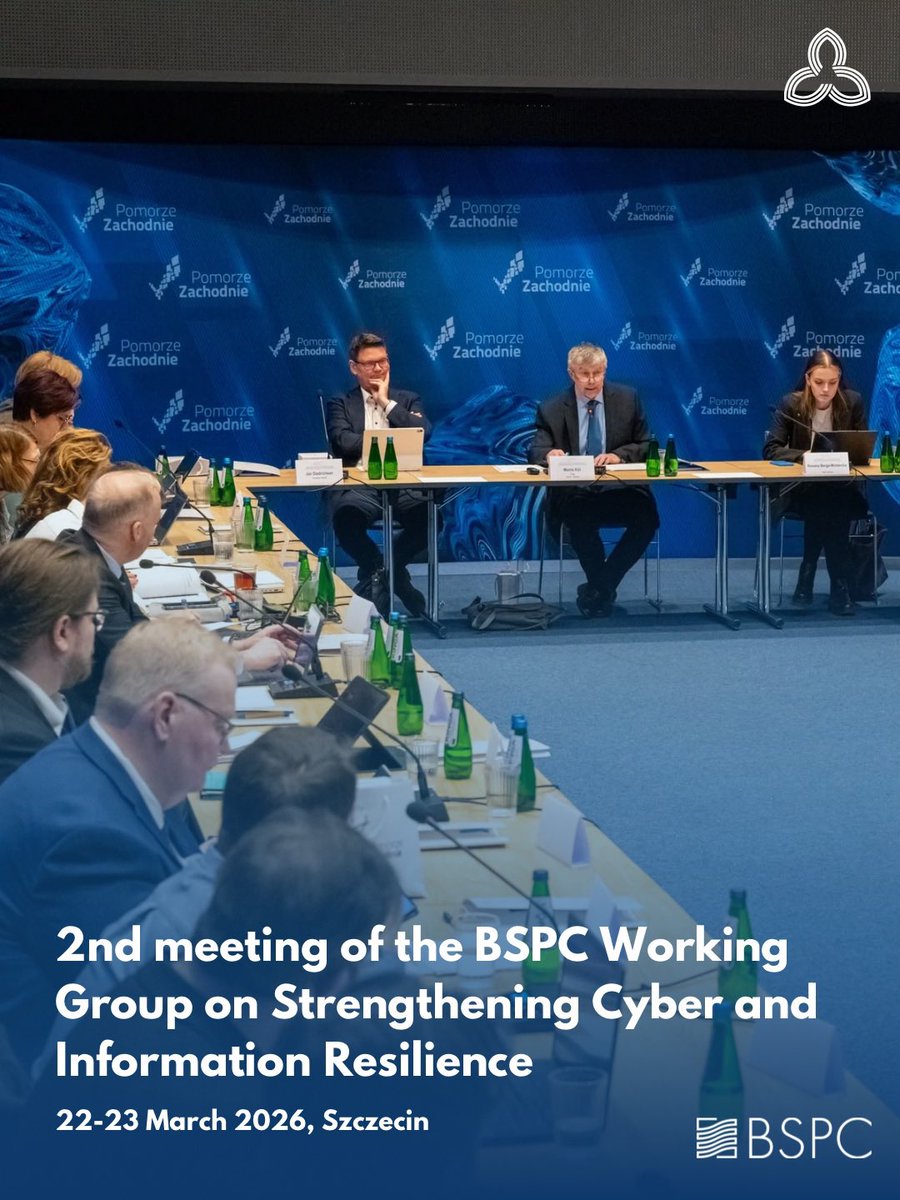 AssemblyBaltic's tweet photo. On 22-23 March 2026, the BSPC Working Group on Strengthening Cyber and Information Resilience to Promote Democracy (WG SCIRPD) met in Szczecin, Poland, to address hybrid threats, cross-sectoral cooperation and cyber crisis preparedness. 🇵🇱

Read more here: https://t.co/nh5vsm8SgP https://t.co/nXJY4Iqxwb