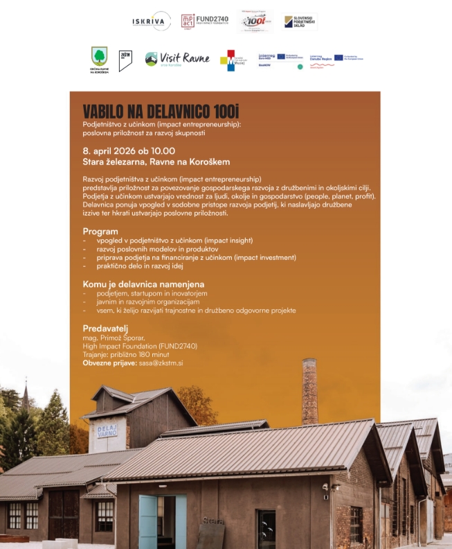 Image for the Tweet beginning: Delavnica 100i - 8. april