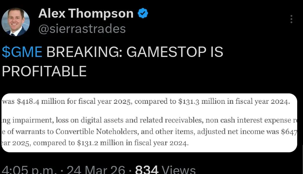 kkon_ym's tweet photo. $GME  it's algos folks our company is more profitable than companies with zero revenue trading at 40b valuations 🫡 https://t.co/wEHqlsghUD