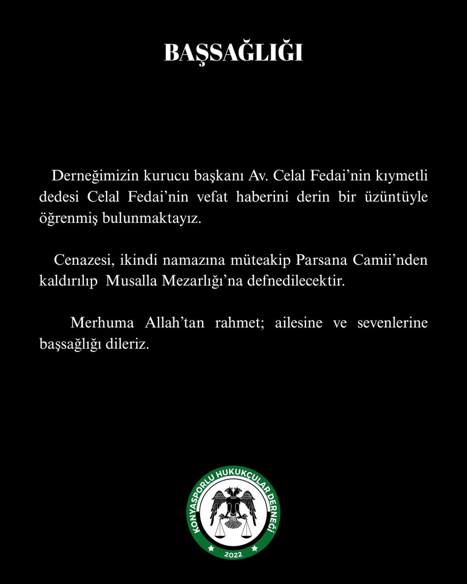 Konyasporlu Hukukçular Derneği tweet media