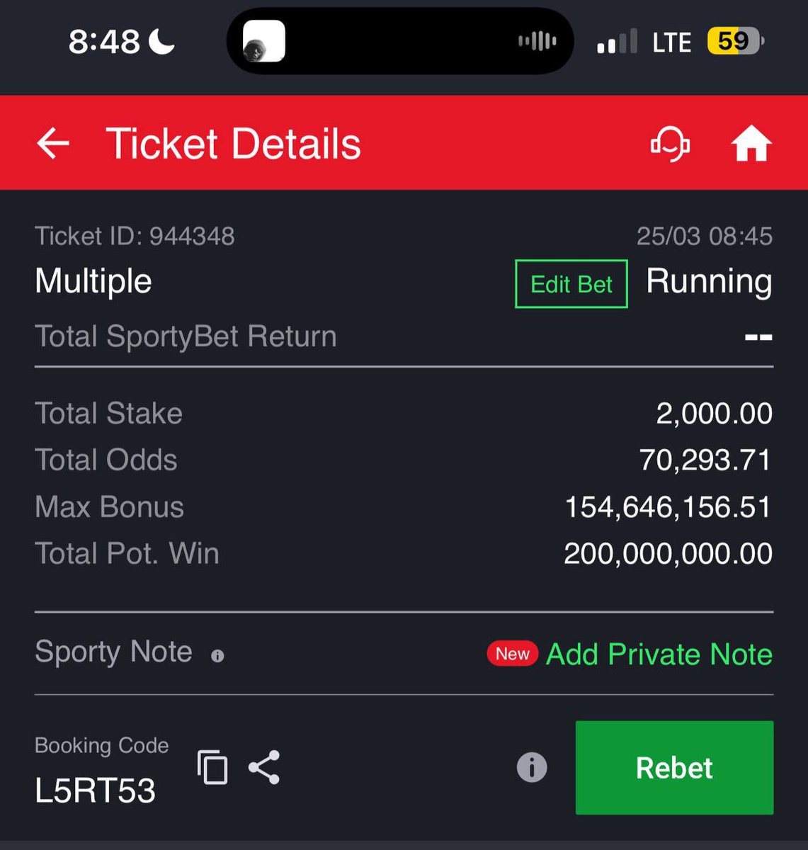 Plutomaniabet's tweet photo. L5RT53 (20 selections)

70k odds

Over 2.5 and some bbs

Edit and boom 💥

Retweet and drop sporty id for 5h 

Sweet edits will dropped in our telegram main channel https://t.co/PFqdyneplh

Drop your best edits https://t.co/juZlFhXHdy