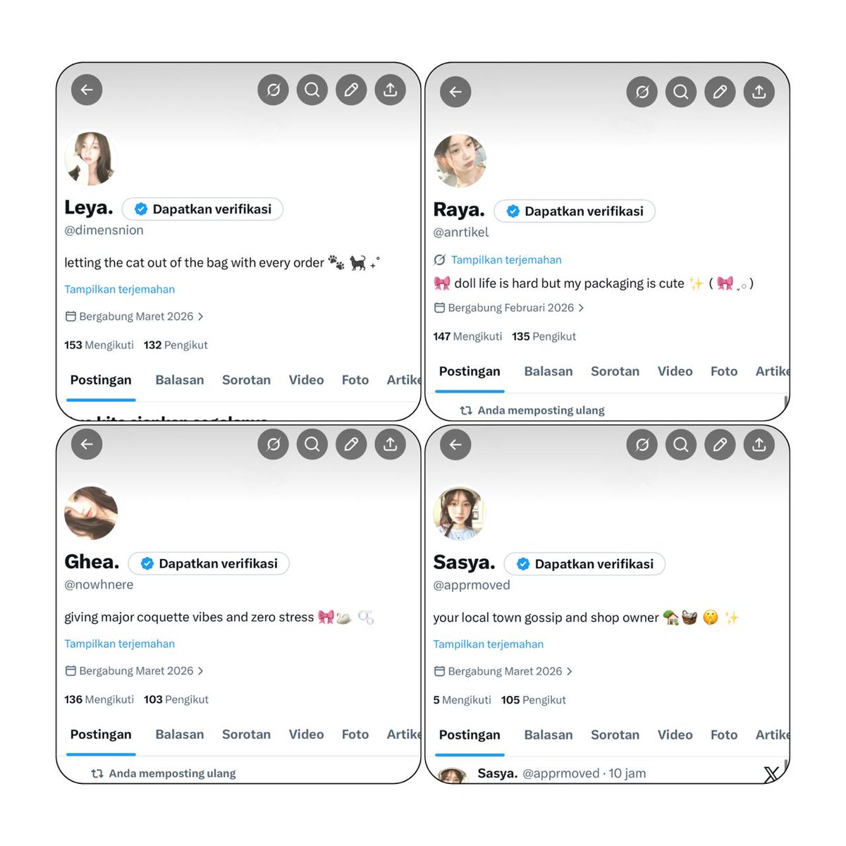 ๐๐ก๐๐ง๐ โข jual akun tweet media
