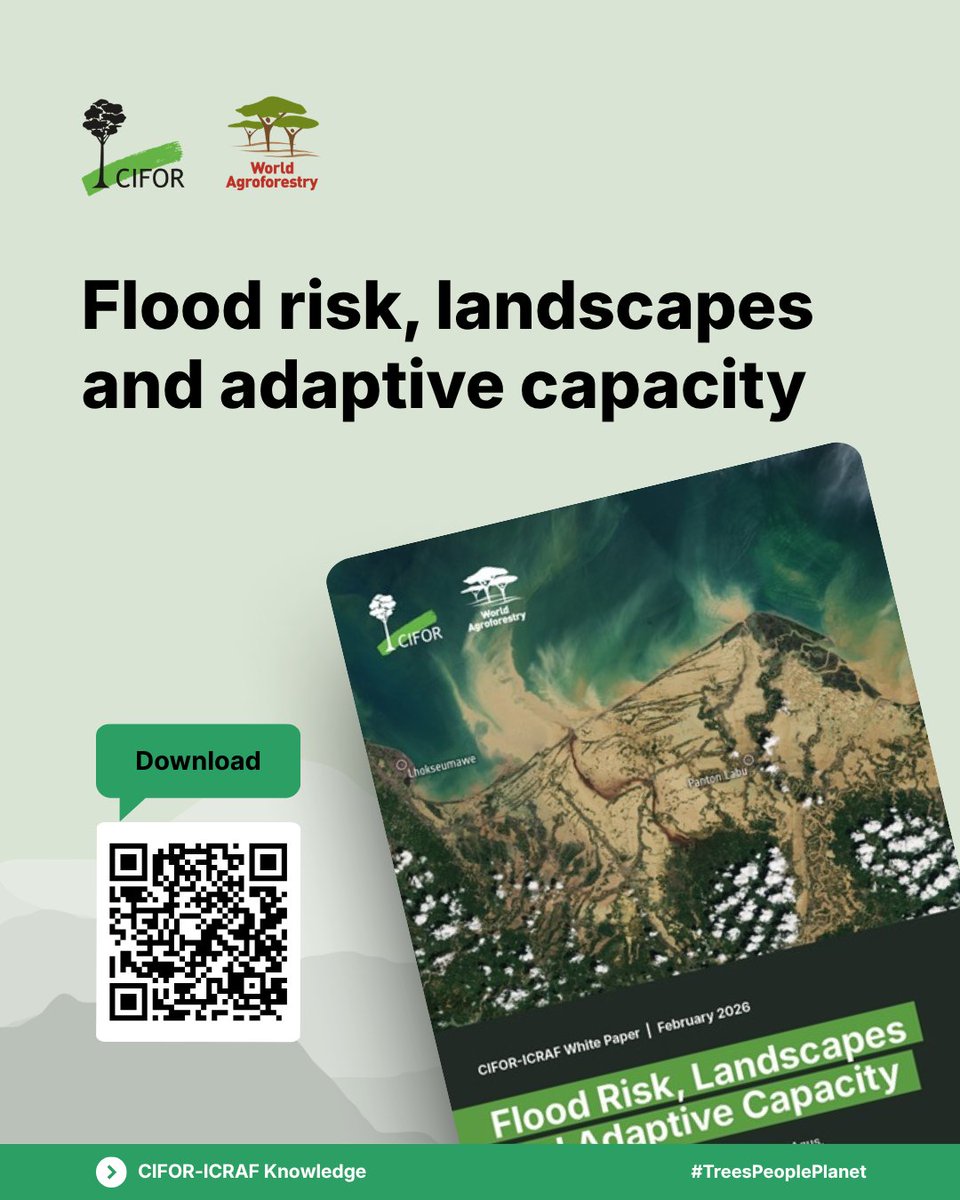 CIFOR_ICRAF_ID's tweet image. Banjir bukan sekadar peristiwa hidrologis berupa naiknya air akibat deforestasi, dan dampaknya pun tidak hanya yang terlihat secara fisik.

Publikasi ini mengajak kita memahami penyebab sekaligus dampaknya dari berbagai sisi.

Baca di s.id/tYrB1

#TreesPeoplePlanet