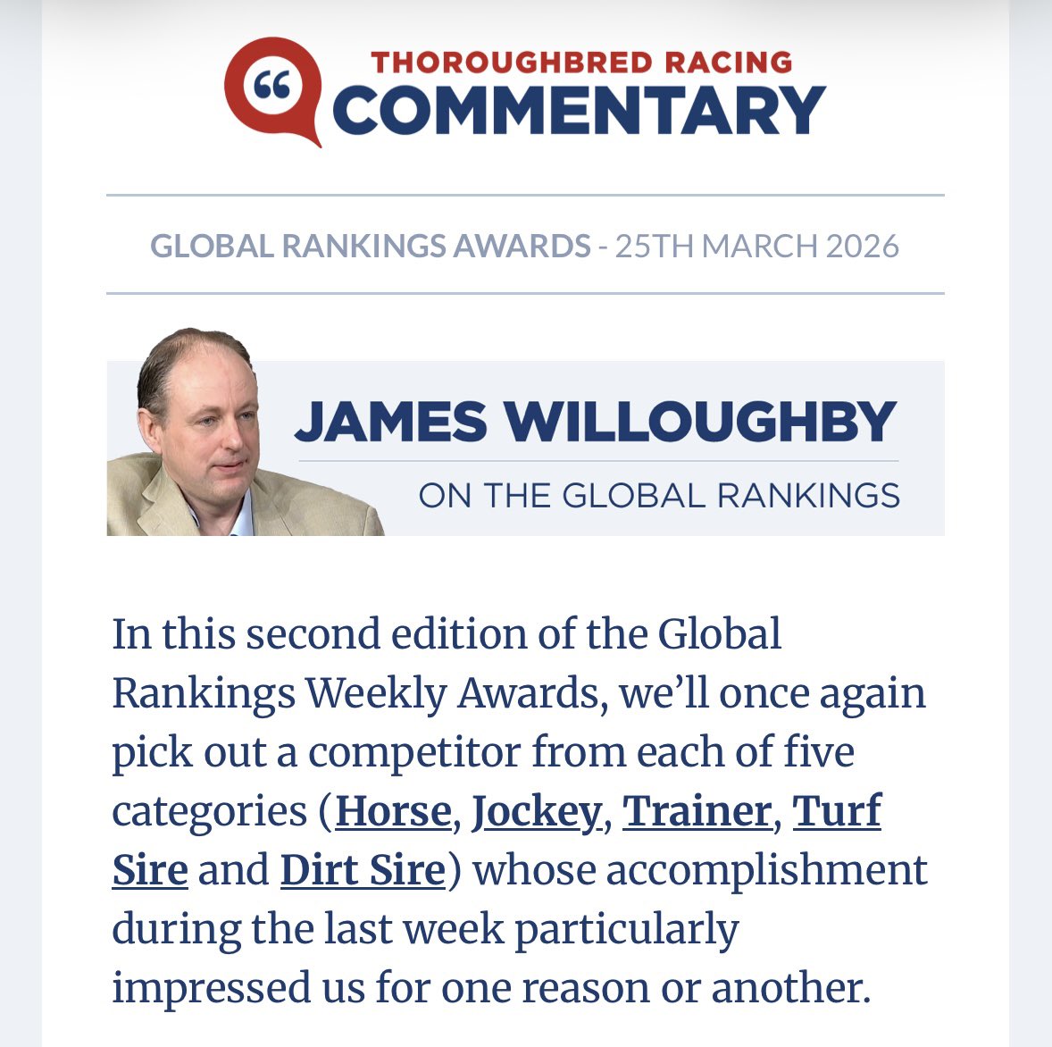Thoroughbred Racing Commentary tweet media