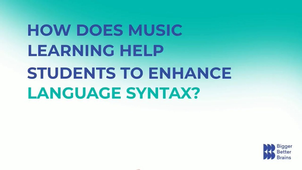 crescendomusic's tweet image. How does music learning help students to enhance language syntax? Check out this short presentation by Bigger Better Brains.

Watch here: vimeo.com/476966340

#CrescendoMusicEducation #MusicTeachers #MusicEd