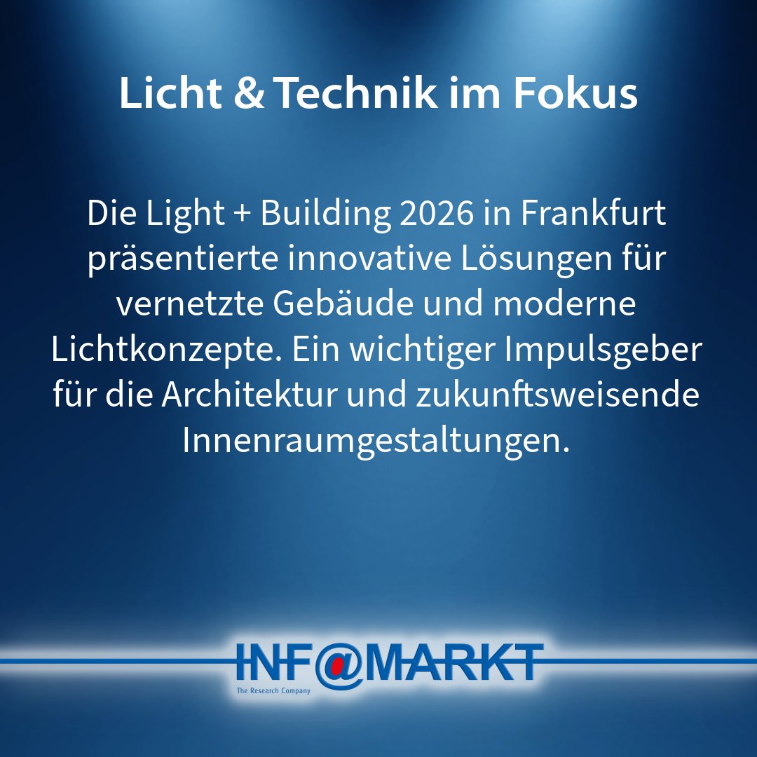 infomarkt_news's tweet image. Leistungsschau in Frankfurt! 💡 Die Light + Building 2026 zeigte die Zukunft der Vernetzung und Architektur-Beleuchtung. Unsere Messe-Highlights lesen Sie jetzt in der Büromöbel@Markt Nr. 05/2026: infomarkt.de  #lightandbuilding #messe #innovation #infomarkt
