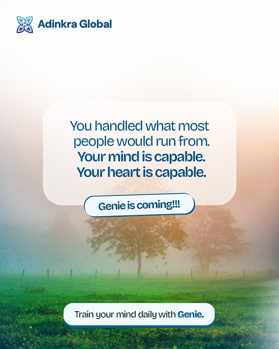 AdinkraG5802's tweet photo. You’ve handled more than you give yourself credit for.
Even on the days it felt heavy…
you still showed up.
Your mind is stronger than you think.
Your heart is stronger than you feel.
Keep going 🤍
#Genie #MentalWellness #YouAreCapable #KeepGoing #MindsetShift #DailyReminder https://t.co/YHbzGcApKf