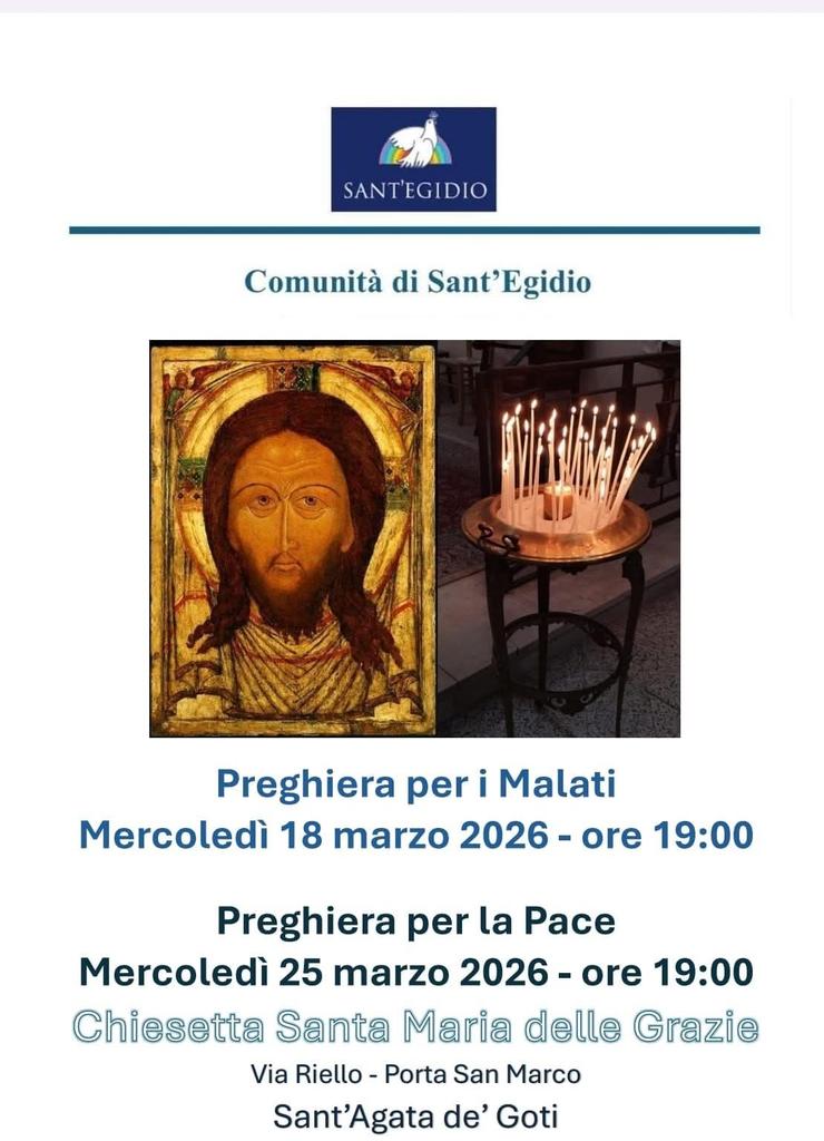 annanapolanogue's tweet photo. #SantegidioCampania #SantagatadeiGoti Preghiera per la Pace Mercoledì 25 marzo 🙏🏻📖🌿con il vescovo Giuseppe Mazzafaro #ore19.00 https://t.co/mjh9VnSywi