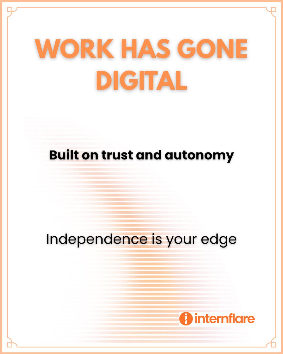 Internflare's tweet image. Remote isn’t temporary - it’s how work gets done now.

#VAlife #RemoteWork  #DigitalMarketing #Internflare #Internship #JobOpportunity