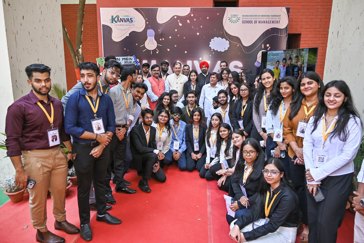 KIITUniversity's tweet photo. Our School of Management proudly presented KANVAS 2026, the flagship exhibition of its BBA programme, a dynamic reflection of creativity, innovation, and experiential learning in action.

Envisioned as more than just an academic showcase, KANVAS 2026 brought together the collective efforts of students across BBA I, BBA II, and BBA III, offering a vibrant platform to present their ideas, models, research posters, and collaborative projects. The exhibition captured the spirit of hands-on learning that KIIT strongly advocates, where classroom concepts were transformed into tangible, real-world applications.

Through an engaging display of interdisciplinary work, KANVAS 2026 highlighted not only the academic rigour of the programme but also the ingenuity, teamwork, and problem-solving abilities of its students. It stood as a celebration of young minds, fostering innovation, encouraging dialogue, and reinforcing KIIT’s commitment to nurturing future-ready professionals.

@ksombbsr