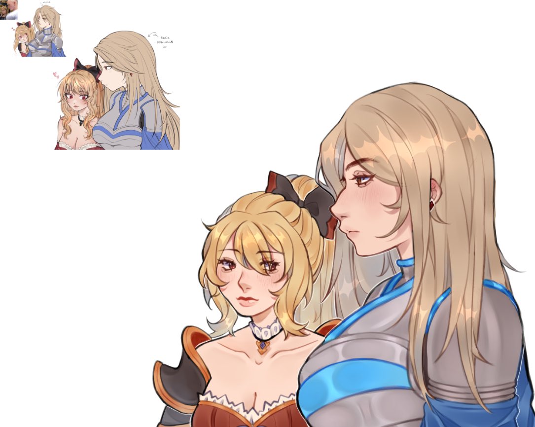 luvaraxeli's tweet photo. ive redrawn this image 3 times now! im so happy with the newest. vira and katalina look so cute together TT https://t.co/R5r7xqNXgD