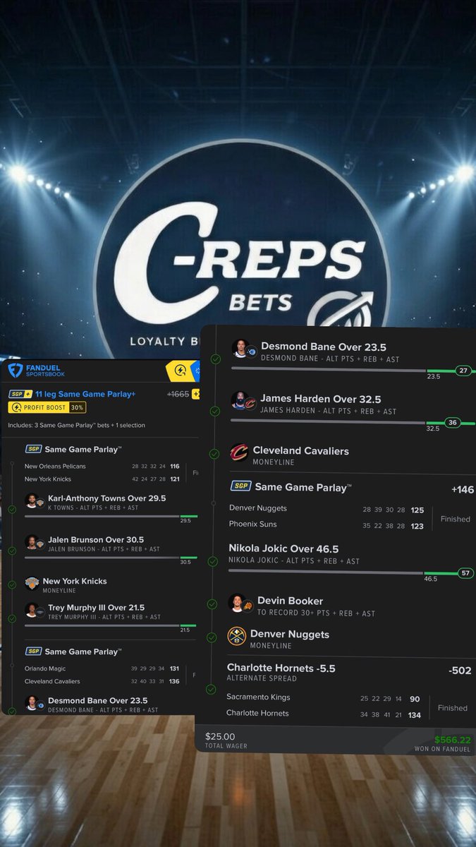 CrepsBets's tweet photo. $25➡️➡️$566💥💥💰💰🔱🔱✅✅🥶🥶 #SportsBets #Gambling𝕏 #SportsPicks #SportsBettingWins https://t.co/zEwaz8sCfU