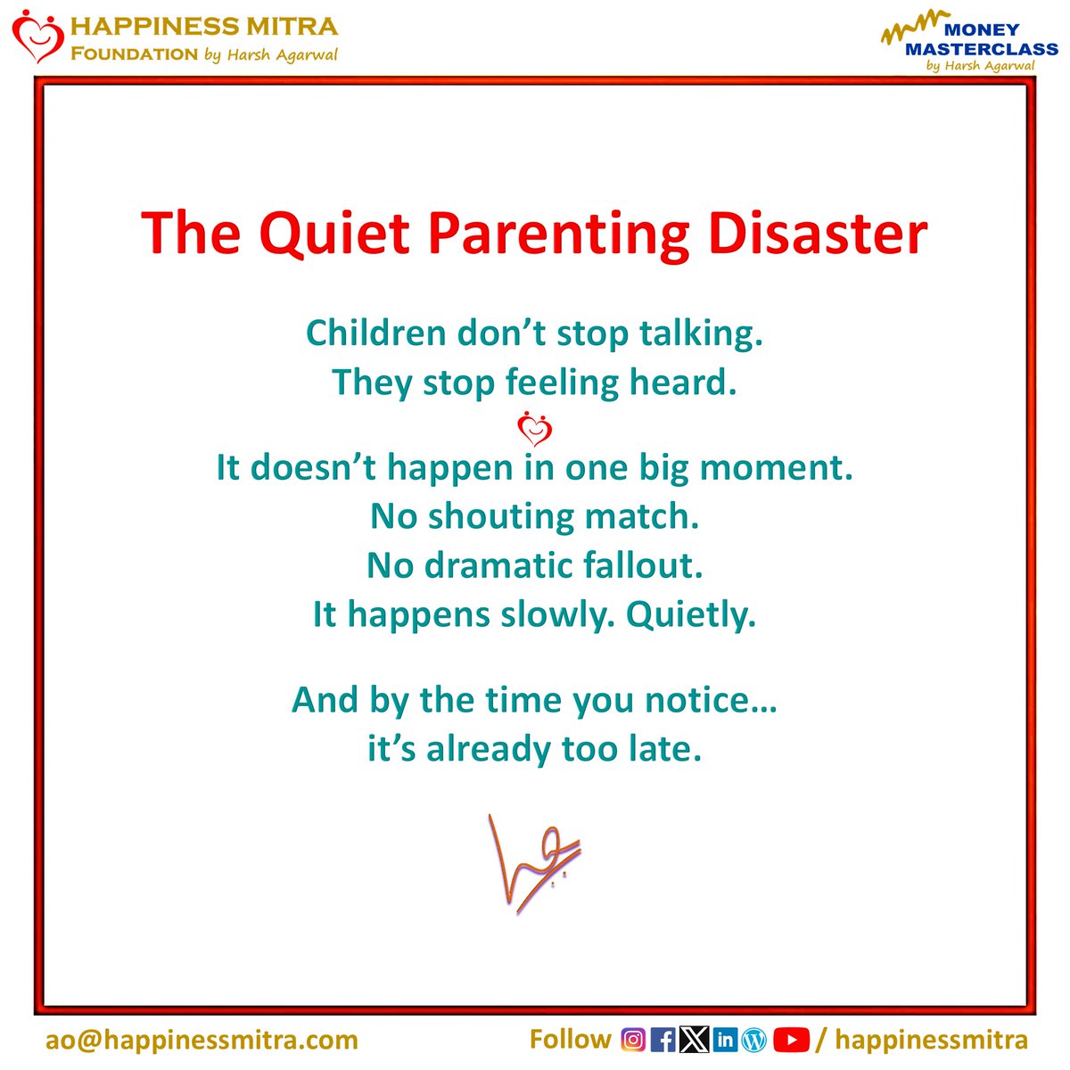 HappinessMitra's tweet photo. #ParentingTips #Happiness #Family #LifeSkills #Relationships #WednesdayWisdom 1/2 https://t.co/vd8OJplxg8