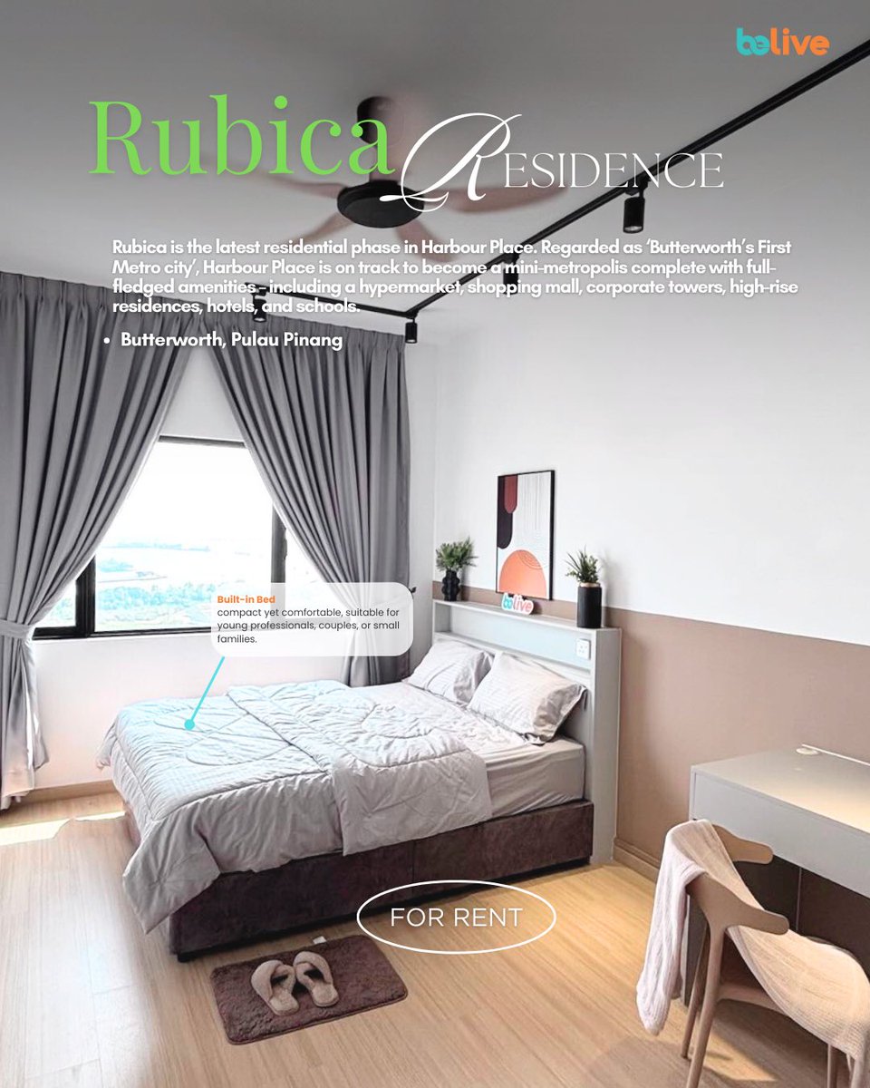 BeLiveColiving's tweet photo. BILIK SEWA DI RUBICA RESIDENCE, BUTTERWORTH PULAU PINANG BERMULA RM700! 🏙️✨
Ini antara apa yang korang akan dapat bila sewa dengan kami 👇 https://t.co/7eXrDdnB30