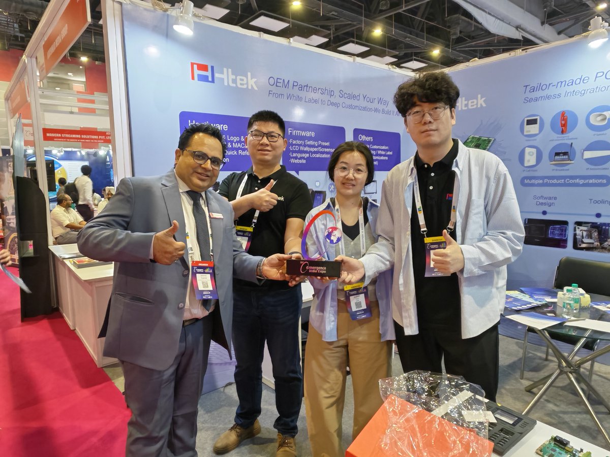 Htek2005's tweet image. ⌛Day 3 at @Convergenc 2026—last day to connect.
Come by Htek Booth A5-73 before we wrap up. Let's talk IP phones, unified communications, and what's next.
📍New Delhi, Booth A5-73
🙌See you here!
#Htek #IPPhone #UnifiedCommunications #UC #VideoIPPhone #ConnectWithHtek #CI2026