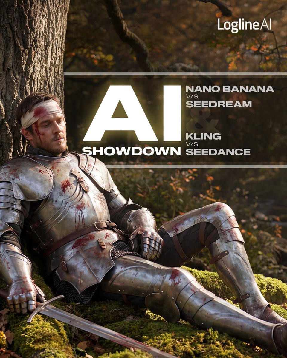 LoglineAIStudio's tweet photo. Stop asking "Which AI is best?"

Start asking "Which AI gets MY vision?"

Nano Banana vs Seedream. Kling vs Seedance. Same prompt, different worlds.

We put them head-to-head so you don't have to guess.

The model landscape is a battlefield. Know your arsenal. https://t.co/gDdJMcMTjx
