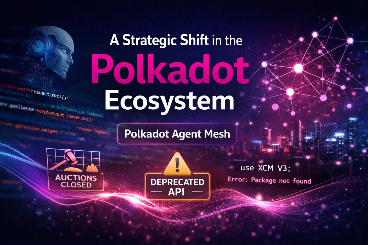 Chaos_i5's tweet photo. 🧵 Agent Mesh Solution

This is one of the more strategically important posts to come out of the @Polkadot forum in a while.

It does not focus on scalability or throughput.

It focuses on how developers actually arrive at a chain in 2026, and what shapes that choice.⤵️ https://t.co/l0r3Zg3kBm