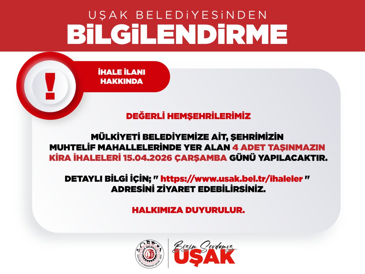 T.C. Uşak Belediyesi tweet media
