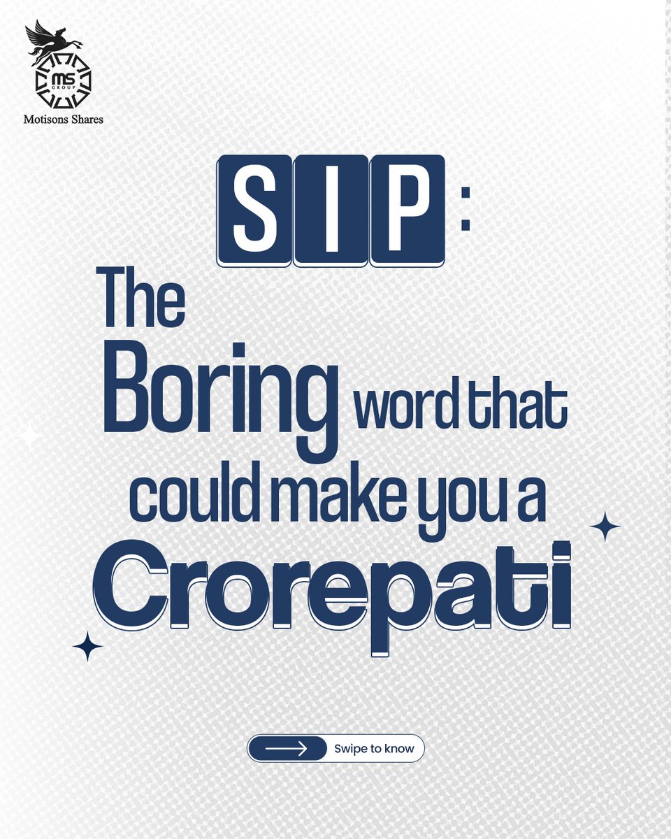 Motisons_shares's tweet image. SIP sounds boring. Results don't.
Everything you need to know. No finance degree needed.

#motisons #motimoney #SIPinvestment