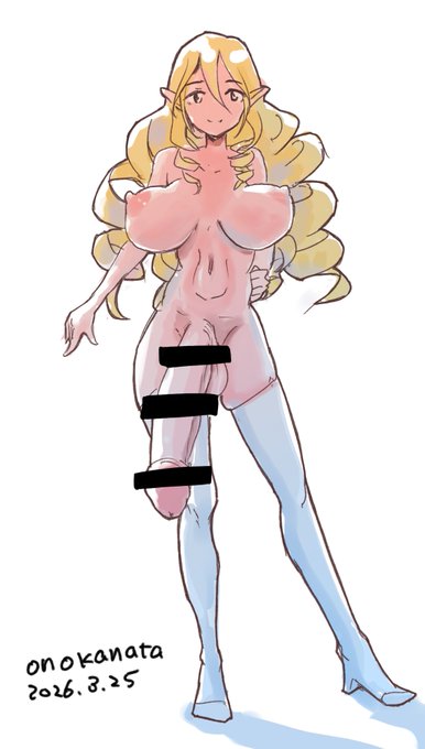 ラクガキ 縦ロールちゃん #ふたなり #futanari