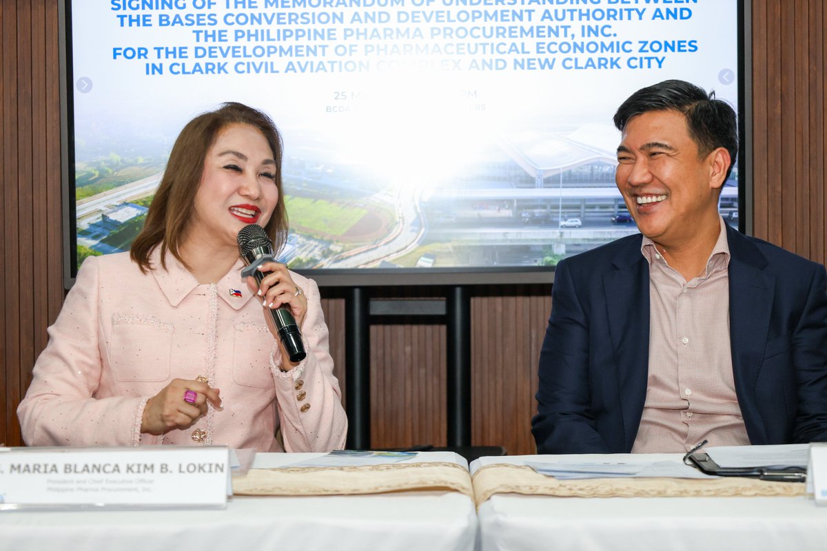 TheBCDAGroup's tweet photo. TOWARDS A HEALTHIER NATION. To boost the capacity of the country's healthcare system and strengthen medicine security, #BCDA has partnered with the Philippine Pharma Procurement, Inc. to transform Clark into a regional hub for pharmaceutical manufacturing, logistics and research. https://t.co/JG3SNMzTO8