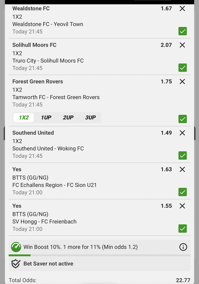 👀⚽️⚽️ 22 Odds

I just placed a bet with Betway. Tap here to copy my bet or search for this booking code in the Multi Bet betslip BW487F5463 betway.co.za/book-a-bet-res…