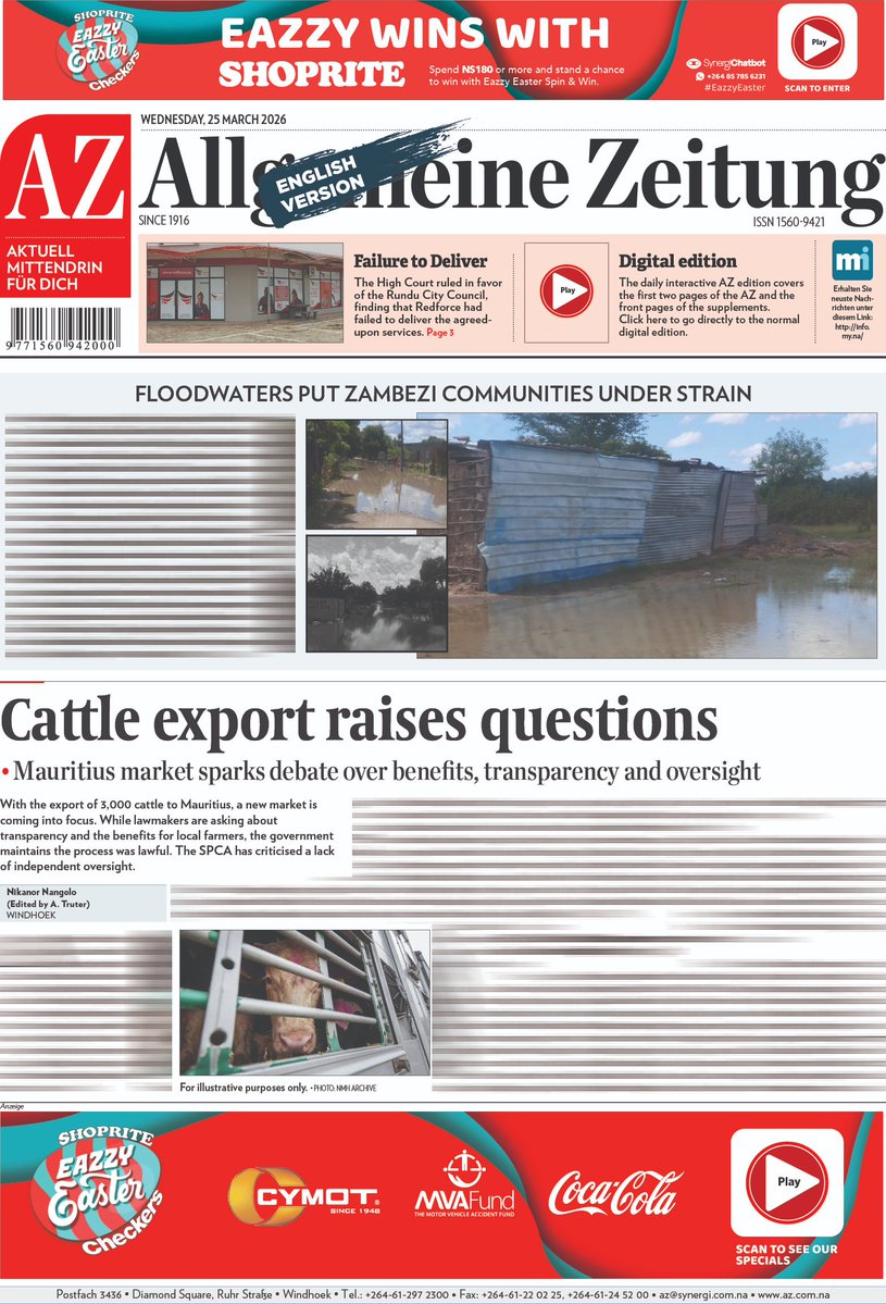 Allgemeine Zeitung Namibia tweet media