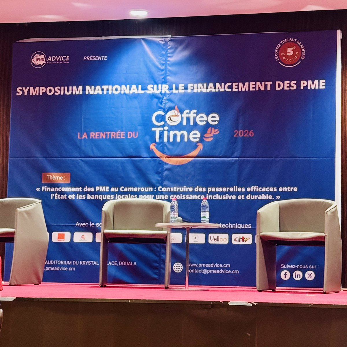 Symposium National sur le financement des PME happening now at Krystal Palace Akwa. #coffeeTime #SMECreditPro #cameroon #Douala #krystalpalace