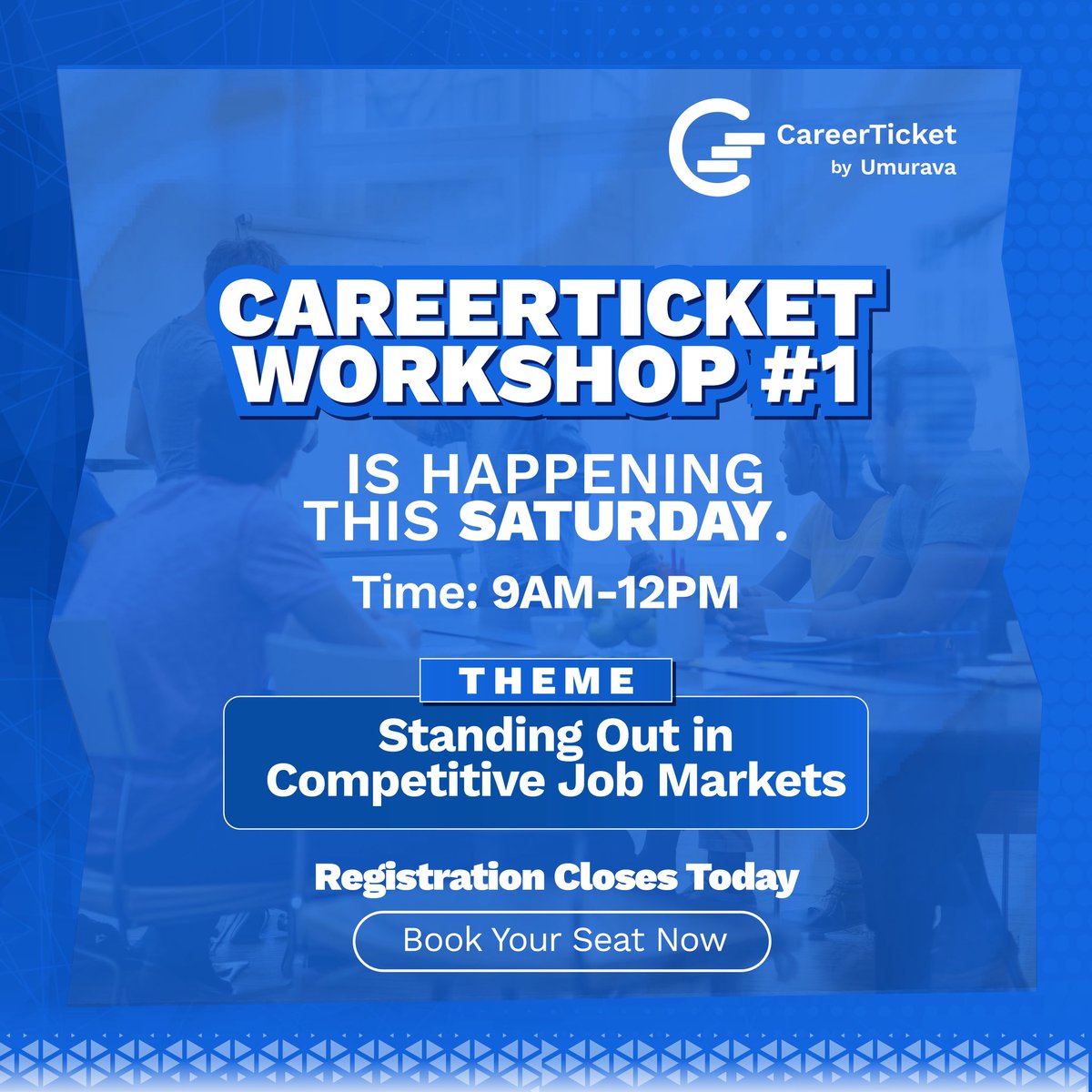 Umurava_'s tweet image. The first CareerTicket workshop is happening this Saturday, and you don't want to miss this opportunity!

The registration deadline is today.

Find the registration link in the thread 👇🏽

#CareerTicketWorkshops #Umurava2026 #CareerGoals