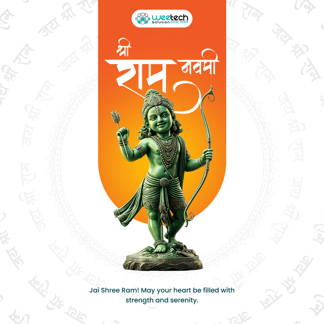 WeetechSolution's tweet photo. Celebrate the divine birth of Lord Rama this Ram Navami with joy, devotion, and positivity. May his blessings bring peace, strength, and prosperity to your life. 🌼🙏

#ramnavmi #jayshreeram #ramnavmi2026 #indianfestival #blessings https://t.co/a8C8CaaQhG