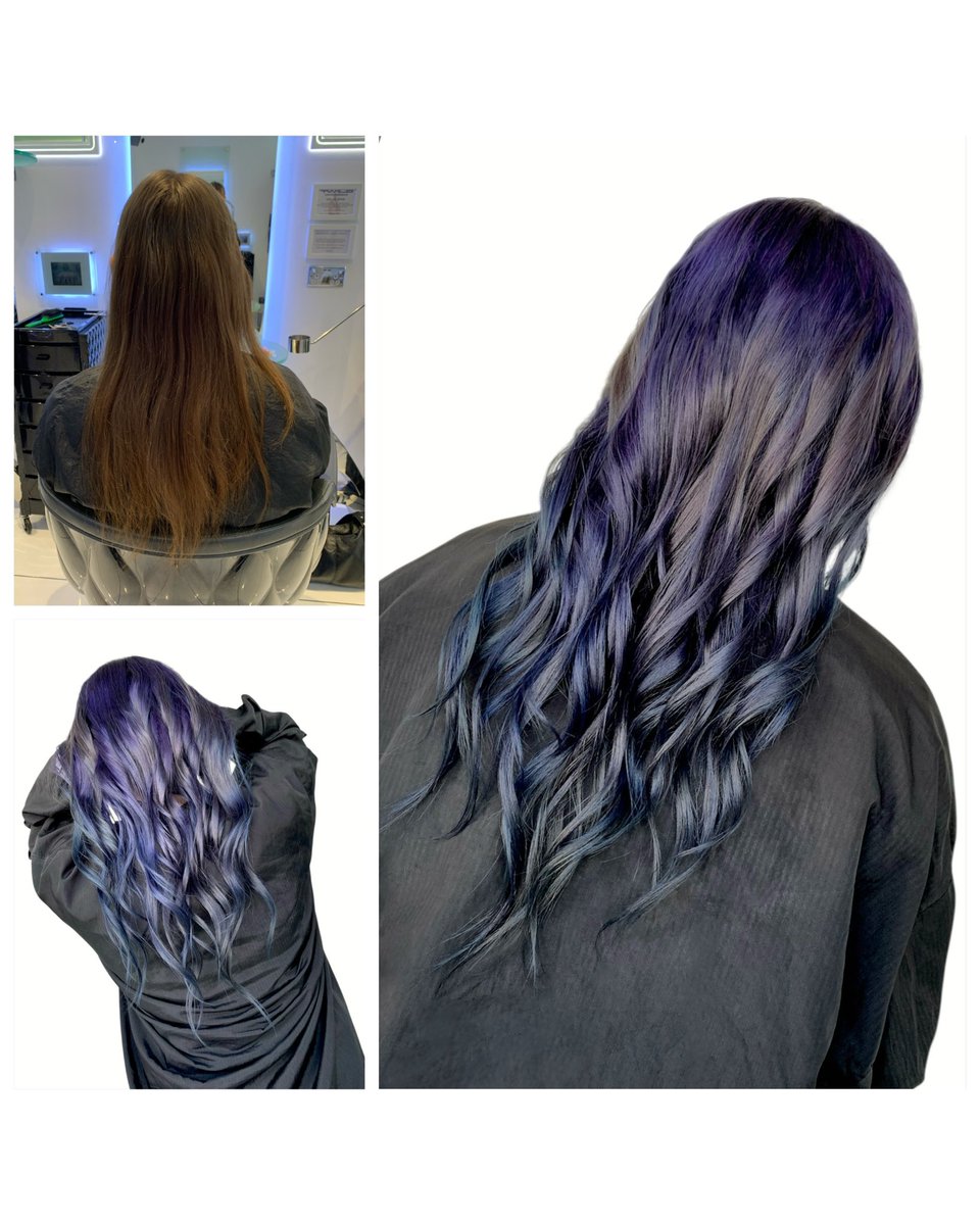 TwiloH's tweet image. D a r k  W a t e r s |  We can’t get enough of this delectable yet dramatic, metallic oil slick hair by Sophie ♡︎

#PulpRiot is the paint 🎨🖌️

#LicenceToCreate #DieselBlue #MoodyBlue #OilSpill #OilSlickHair #HairGoals #HairHaul #HairSpo #HairSlay #CustomColours #TwiloStyle