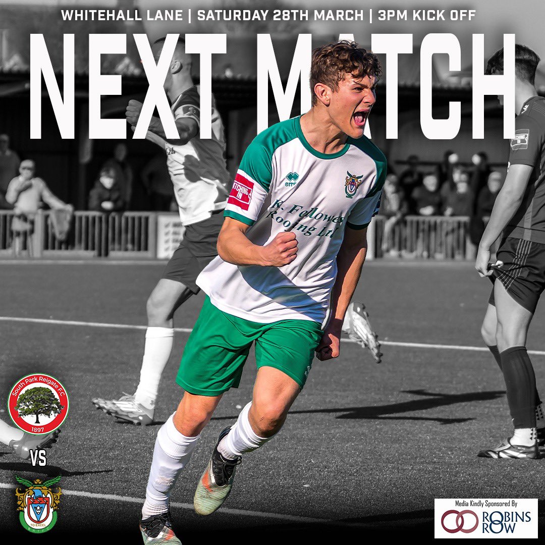 ⬆️⏭️ Non-league day (a) 

We travel to <a href="/South_ParkFC/">South Park Reigate FC</a> on Saturday

📍Whitehall Lane, RH2 8LG