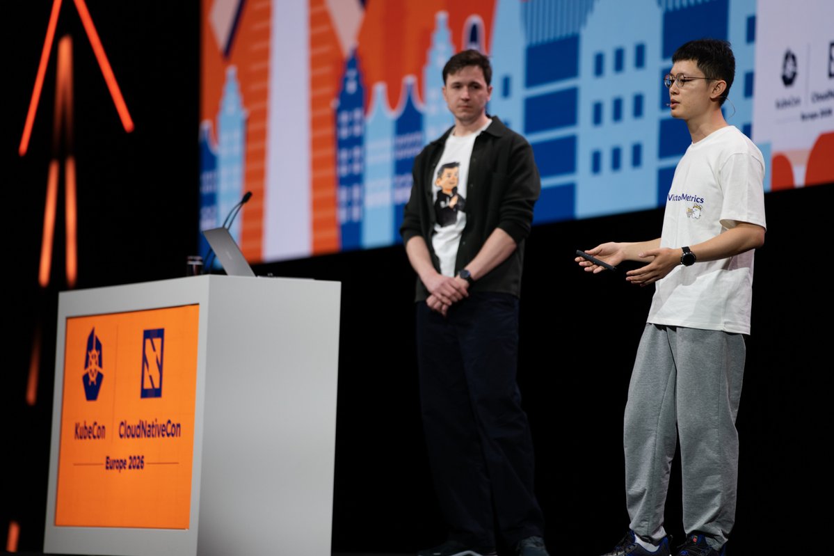 Good day <a href="/KubeCon_/">Kubecon_</a> Amsterdam, many thanks to everyone who’s joined our session retroactive sampling in #OpenTelemetry yesterday, and also big thanks to my co-speaker <a href="/hagen1778/">Roman Khavronenko</a>