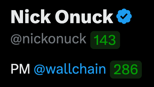 nickonuck's tweet photo. why I always have twice lower x score than @wallchain acc? https://t.co/oAp1nLPpjp