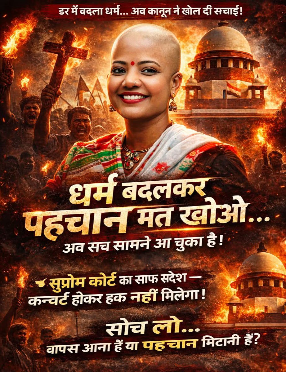 NishaGumla's tweet image. धर्मांतरण से पहले विचार ज़रूरी है, क्योंकि पहचान खोना आसान है — वापस पाना नहीं।
#save #tribal #adiwasi #sarna #jharkhand