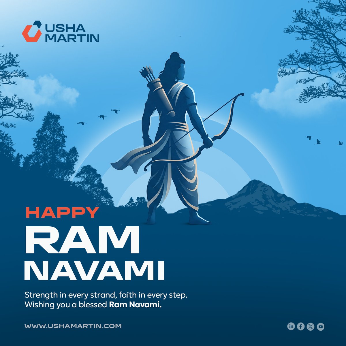 UshaMartinLtd's tweet image. May the divine blessings of Lord Ram fill your life with strength, peace, and righteousness 🏹

Happy Ram Navami!

#UshaMartin #RamNavami #wirerope #manufacturer