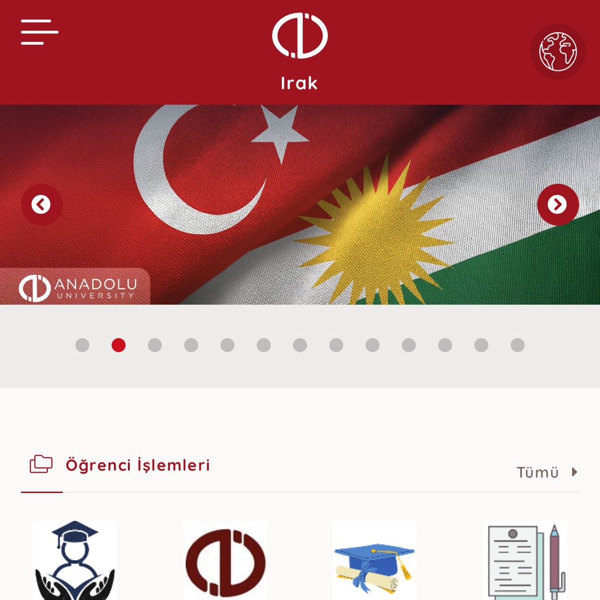 Bir skandal da Anadolu üniversitesi'nden. 

Anadolu üniversitesi internet sitesine 
Irak bayrağı yerine Kürdistan bayrağı koydu..