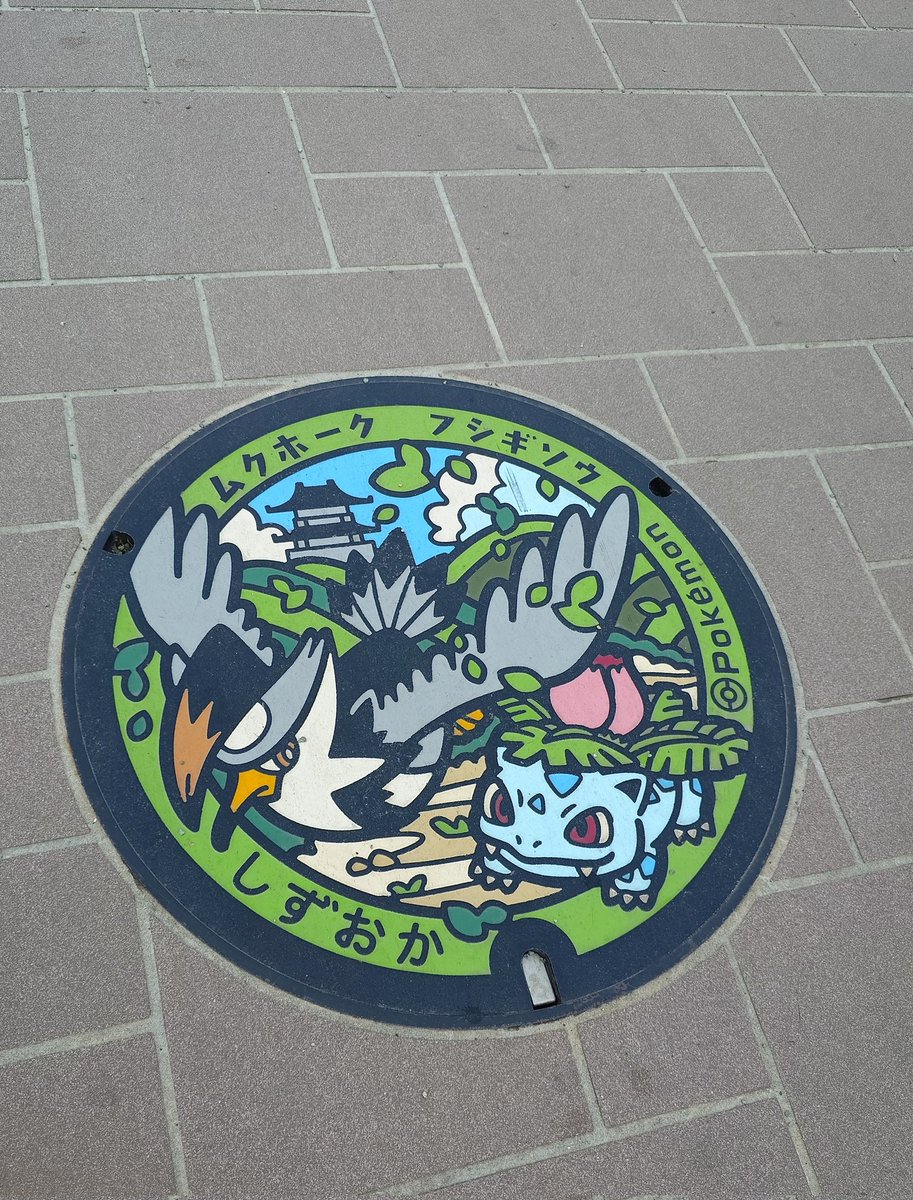 _sanemichi's tweet photo. 静岡駅マンホール豪華すぎないか https://t.co/9niacp1Zbn