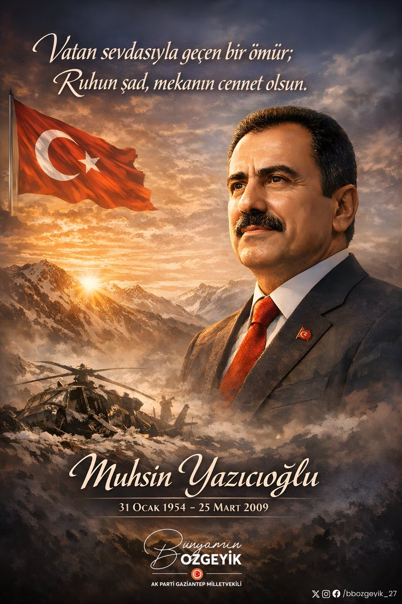 Vatan sevdasına, millet davasına ve sarsılmaz bir karaktere adanmış bir ömür...
Büyük Birlik Partisi Kurucu Genel Başkanı, Türk siyasetinin dürüstlük simgelerinden merhum #MuhsinYazıcıoğlu’nu şehadetinin 17. yıl dönümünde rahmet, minnet ve yüksek bir saygıyla anıyoruz.
mekânı