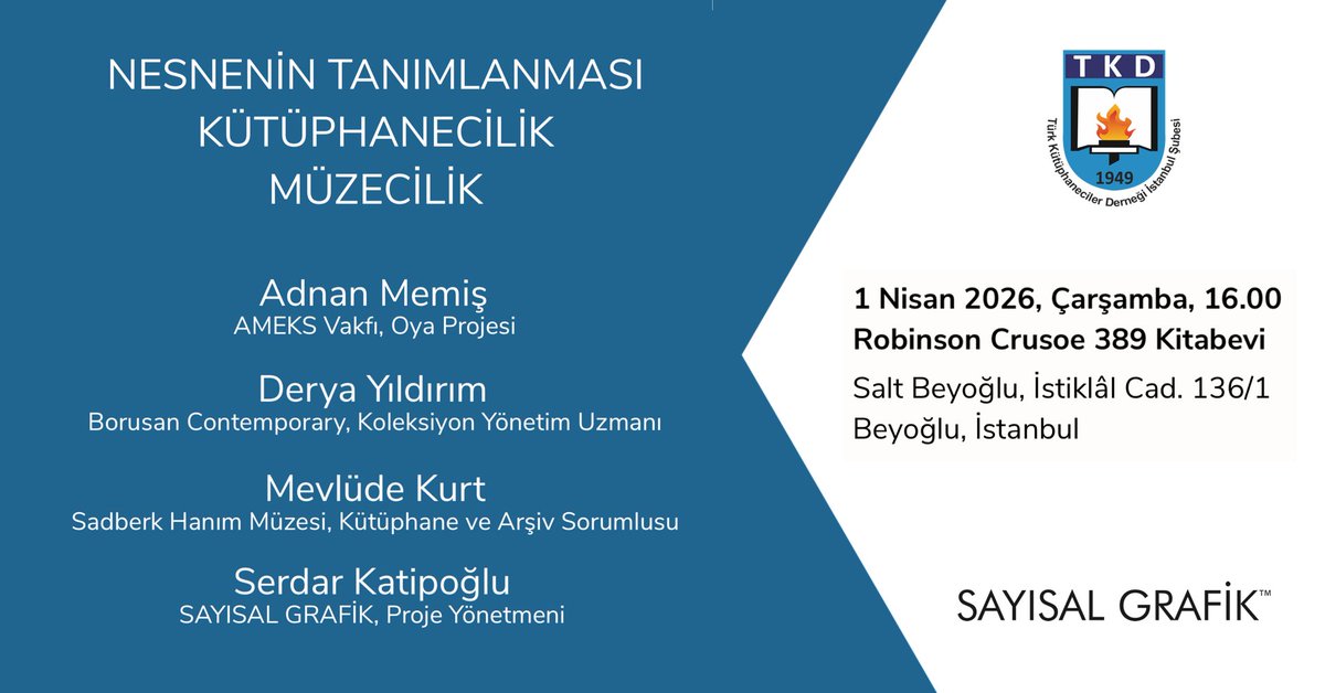 sayisalgrafik's tweet photo. 62. Kütüphane Haftası kapsamında düzenlenen etkinliğimize davetlisiniz. https://t.co/X7xkD1XAPK