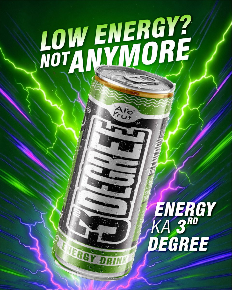 Not just a drink.

It’s a power move. ⚡

#3rdDegree #AloFrut #EnergyOn #PowerSip #FuelYourDay #StayCharged #EnergyDrink

[3rd Degree, AloFrut, Energy Drink]