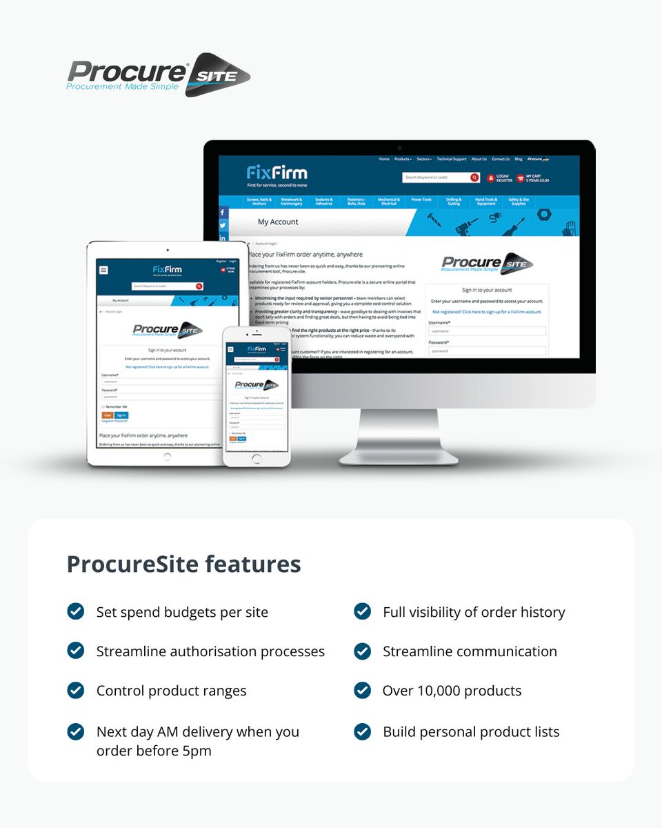 FixFirmGroup's tweet photo. Our ProcureSite portal is designed to assist housebuilders, developers, and contractors in streamlining procurement, enhancing collaboration, and confidently delivering projects on a large scale.

🔎 Discover ProcureSite: https://t.co/XNb7M0Dhwj https://t.co/Nfv8iZay1K
