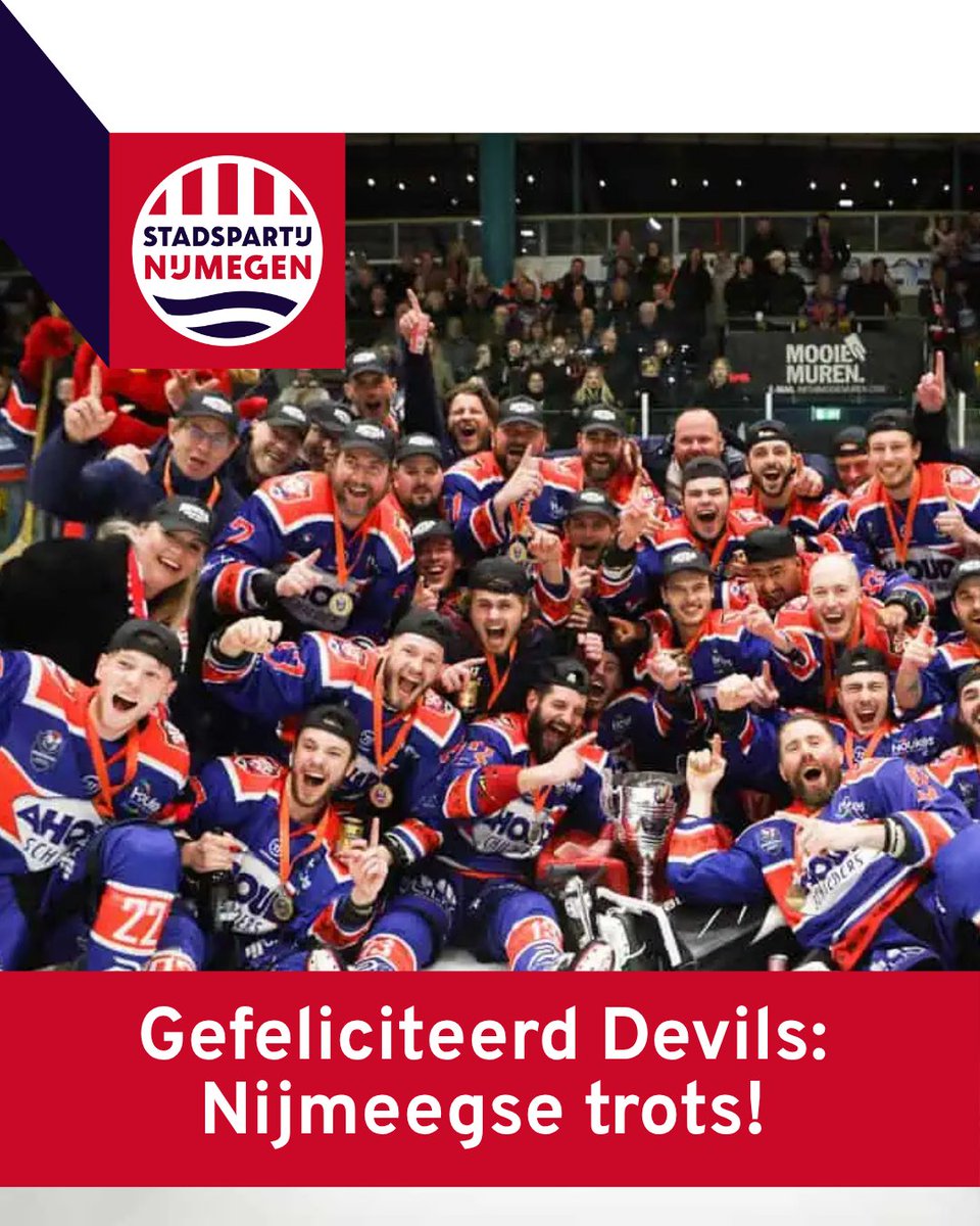 NIJMEEGS TROTS | Wij feliciteren de Nijmegen Devils met het landskampioenschap. Gevochten als duivels, gewonnen als echte Nijmeegse helden.