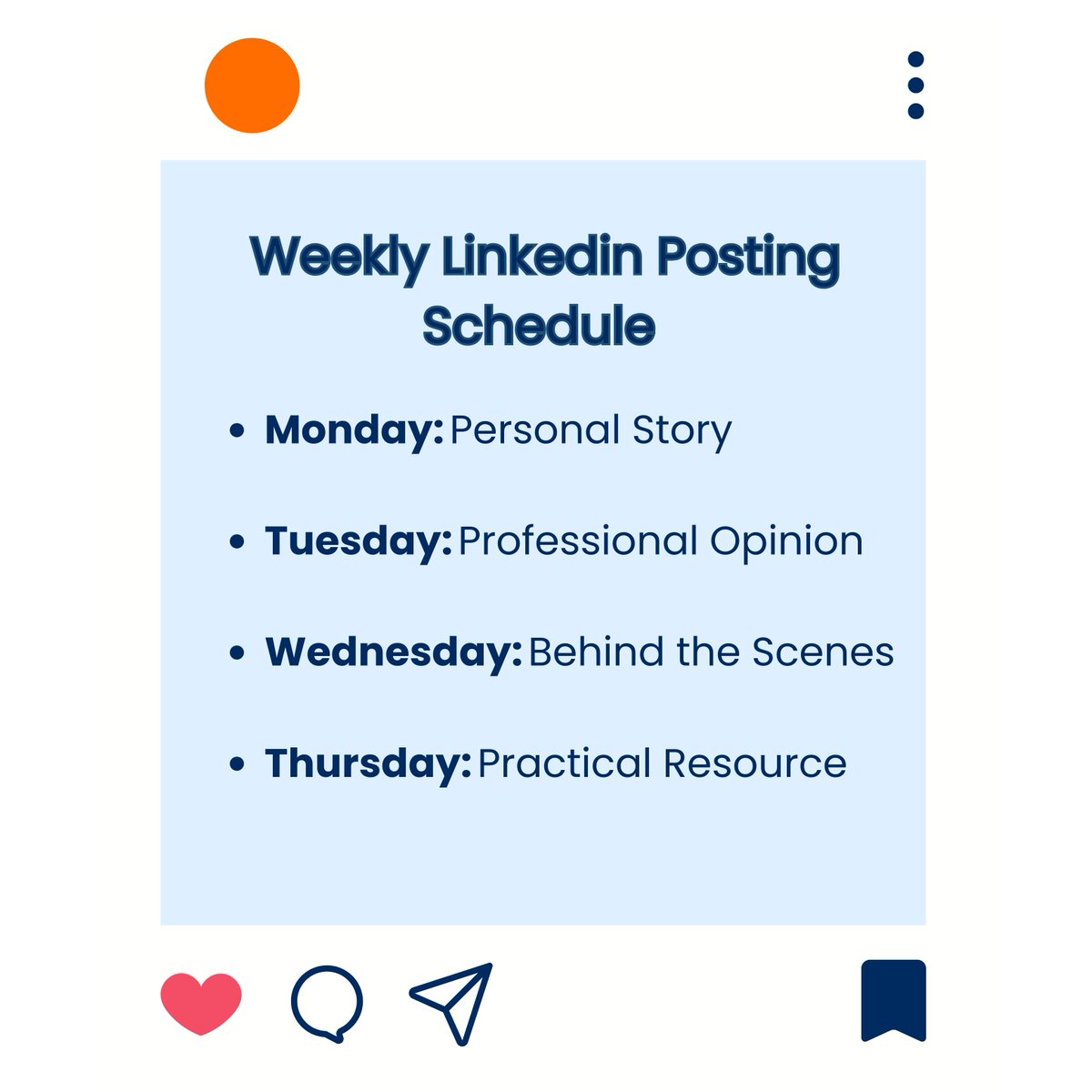 receipt_bot's tweet photo. Consistency is the key to winning clients on LinkedIn. If you are tired of guessing what to post each day, follow this simple four-day framework designed specifically for accounting professionals. 

Read the full guide: https://t.co/jZi2zKuO04 https://t.co/dB6lmghWiG