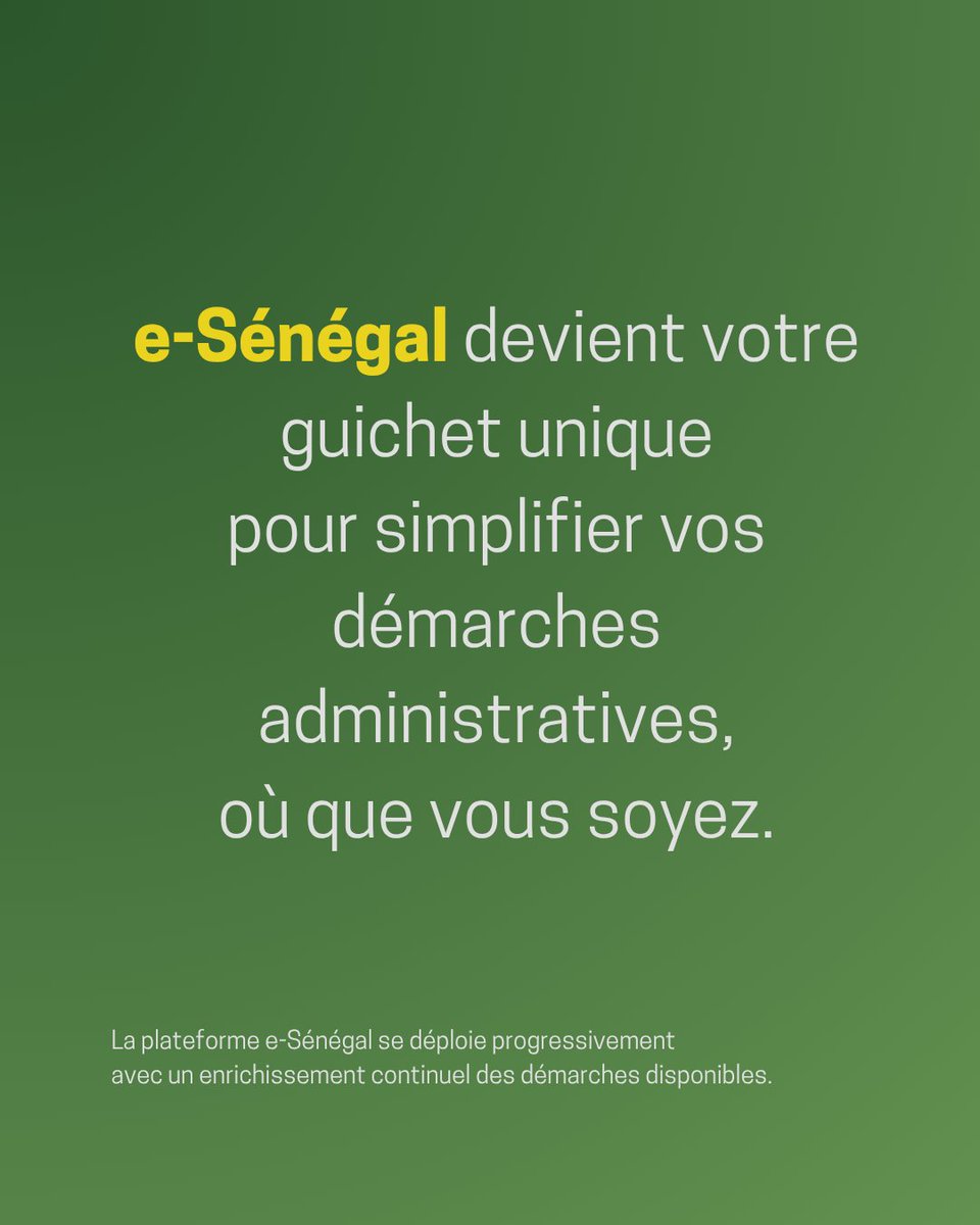 eSenegal : Le guichet unique tweet media
