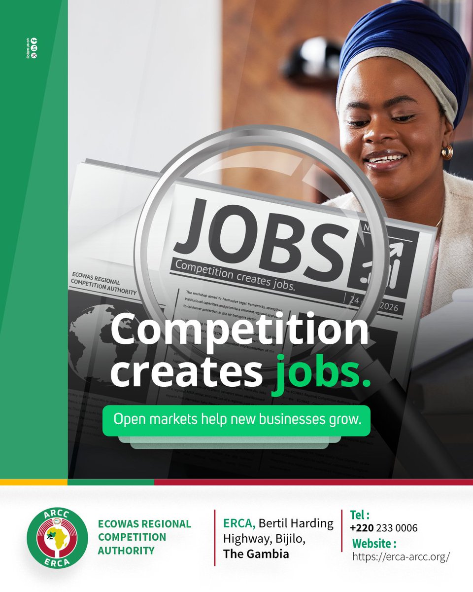 ECOWAS Regional Competition Authority Official tweet media