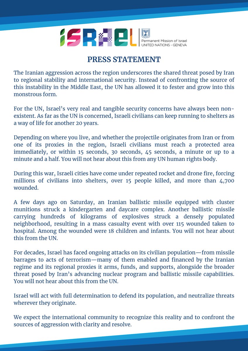 Israel in UN/Geneva🇮🇱🇺🇳 tweet media