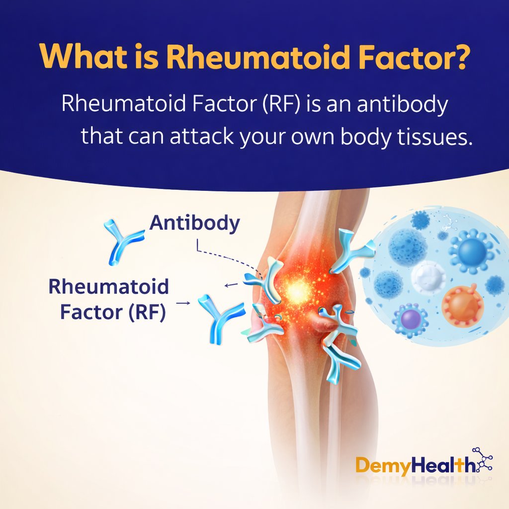 DEMYHEALTH's tweet image. That joint pain is a warning sign ⚠️
It could be rheumatoid arthritis, not just stress.

A simple Rheumatoid Factor (RF) test can help detect it early.

Don’t ignore the signs.
📞 Contact DemyHealth today
#Arthritis #HealthAwareness #DemyHealth