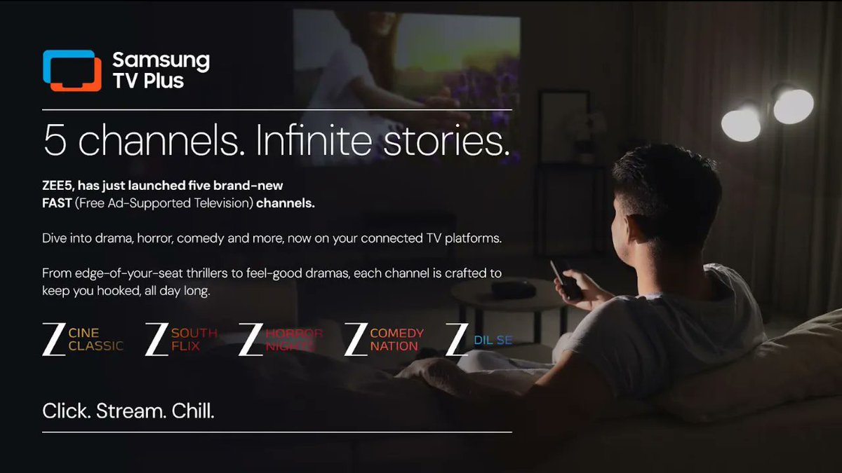 BestMediaInfo's tweet image. Zee5 expands smart TV presence with FAST channels on Samsung TV Plus 

bestmediainfo.com/mediainfo/tele… 

#SijuPrabhakaran #KunalMehta #smartTV #ZeeEntertainment #streaming #ConnectedTV #FASTchannel #SamsungTV #Zee5