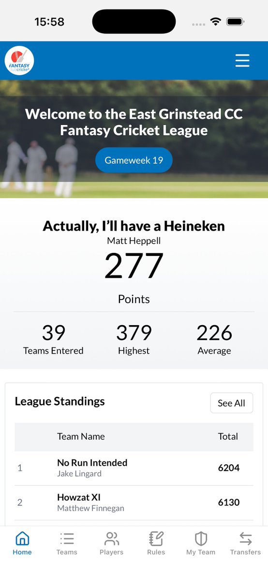 Fantasy Club Cricket tweet media